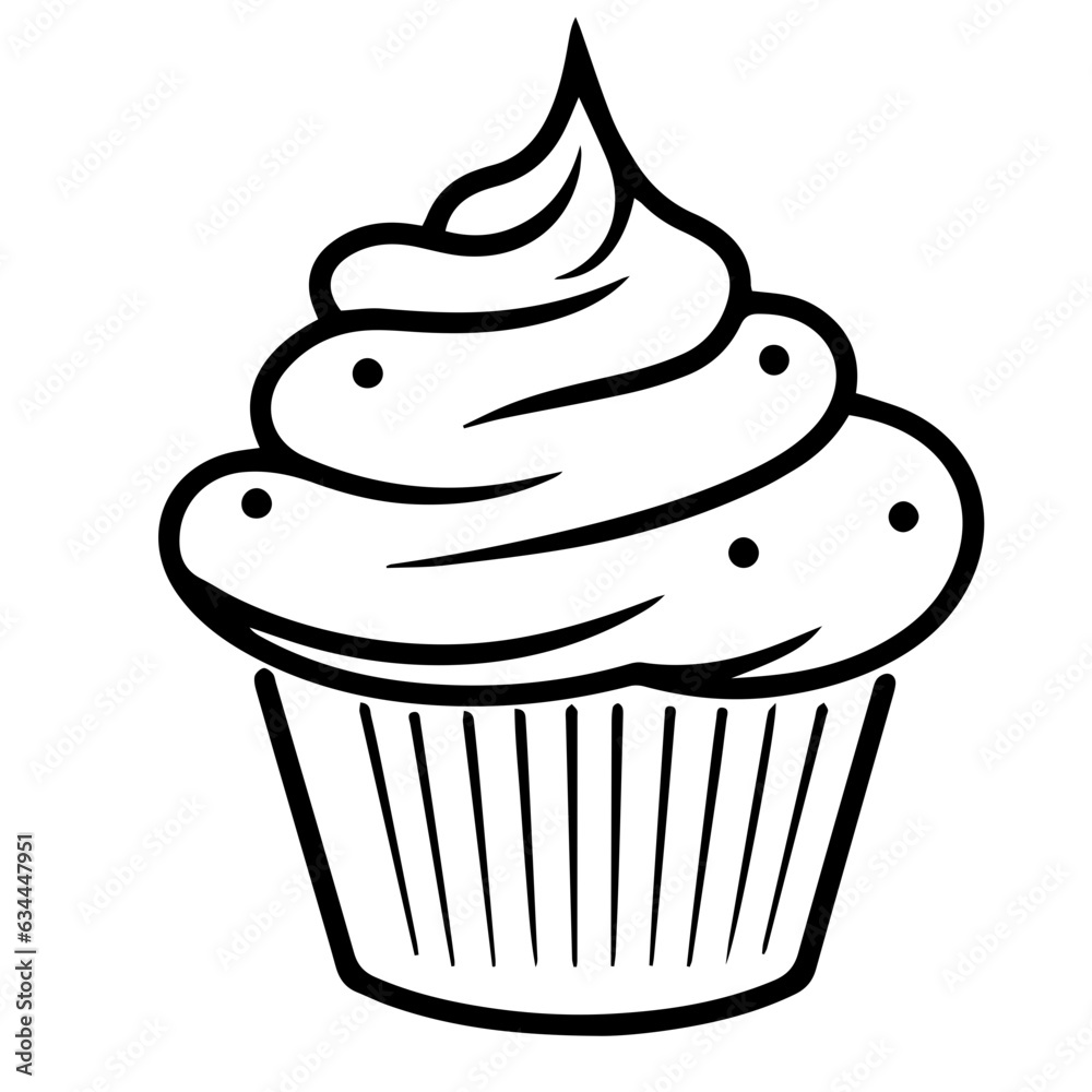 cup cake icon isolated vector cup cake icon isolated vector