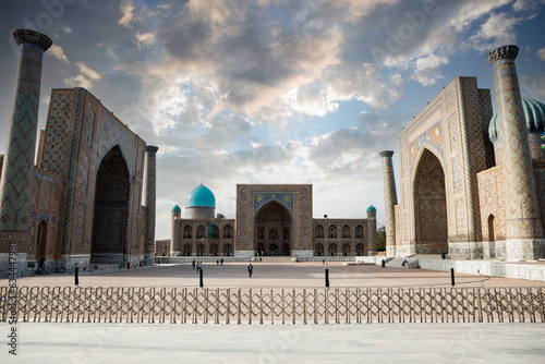 Historic Registan square with three madrasahs: Ulugh Beg, Tilya-Kori and Sher-Dor, Samarkend, Uzbekistan photo