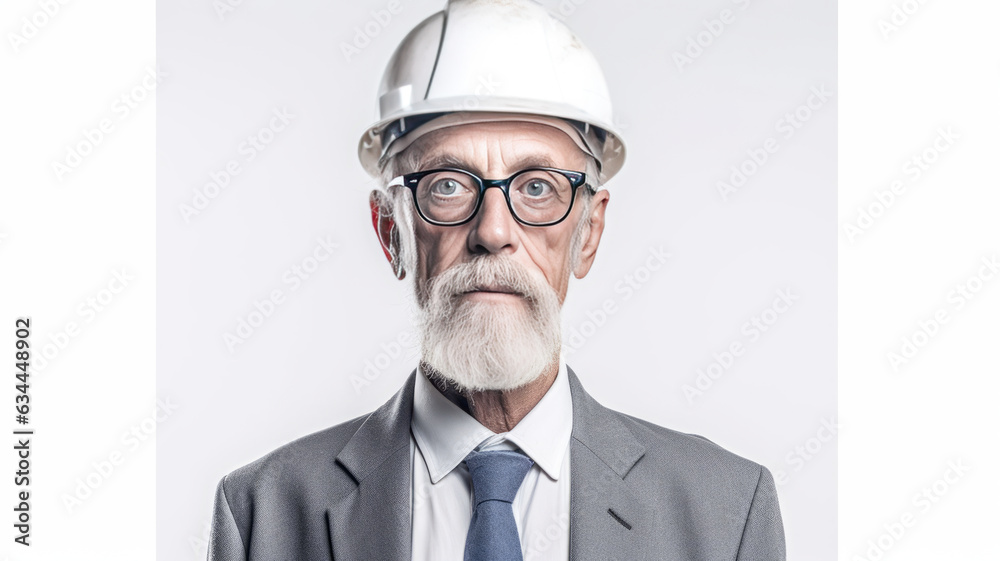 Construction manager on white background,generative ai Construction manager on white background,generative ai