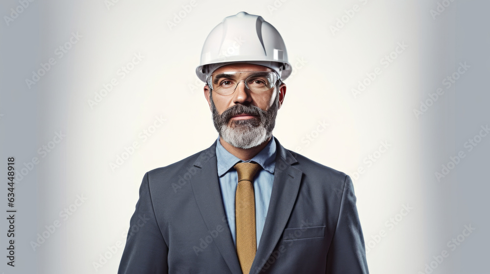 Construction manager on white background,generative ai Construction manager on white background,generative ai