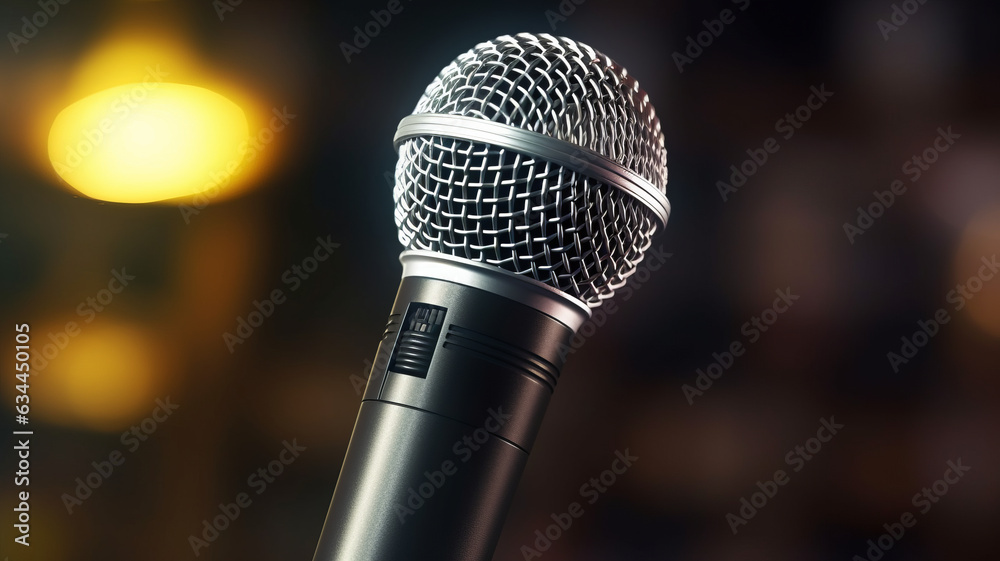 photograph of A classic musical microphone on blur colorful background. photograph of A classic musical microphone on blur colorful background.