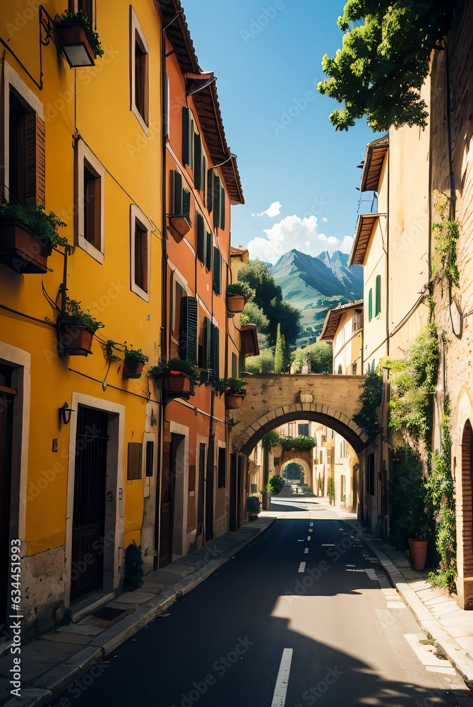 Obraz premium street in Italy old town.