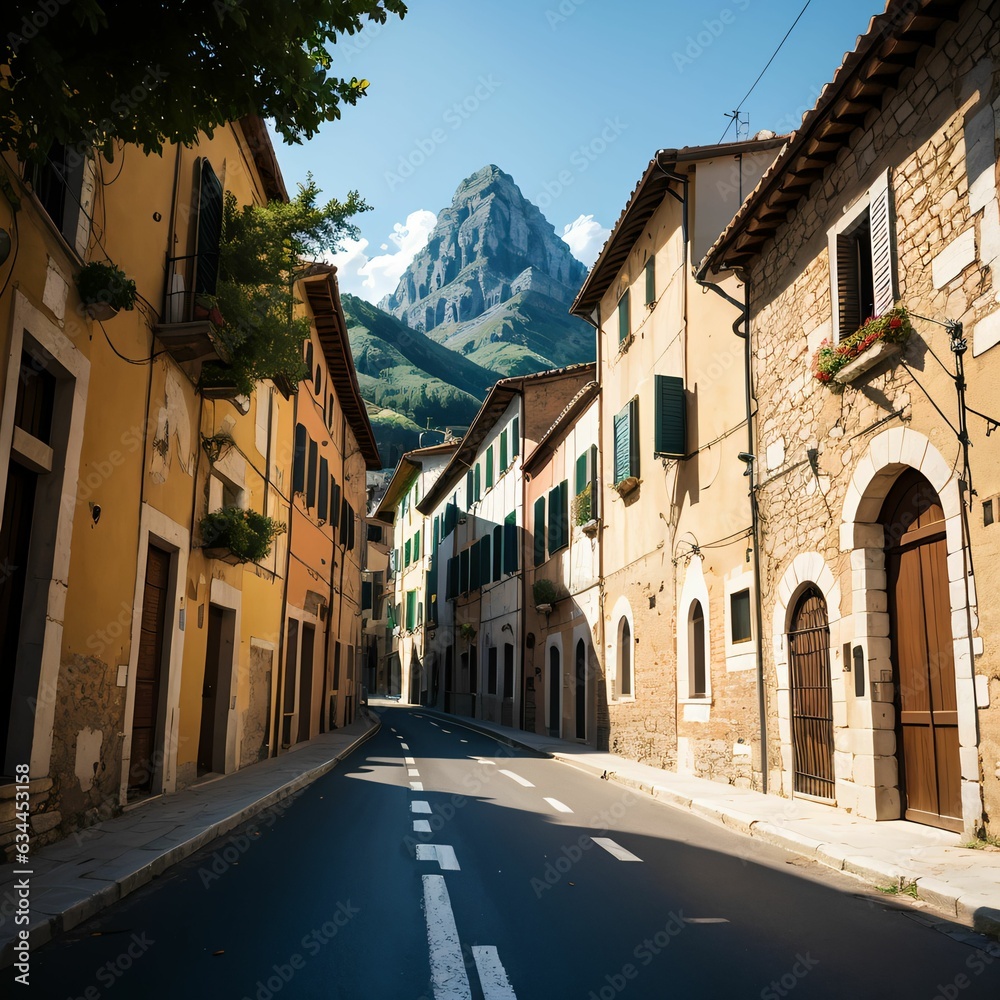 street in Italy old town.