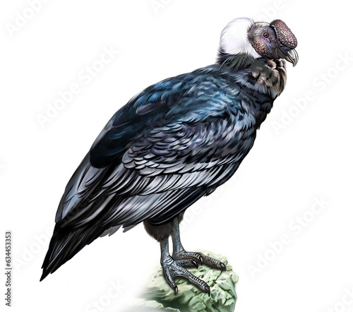Andean condor, Vúltur grýphus, the largest bird in the world
