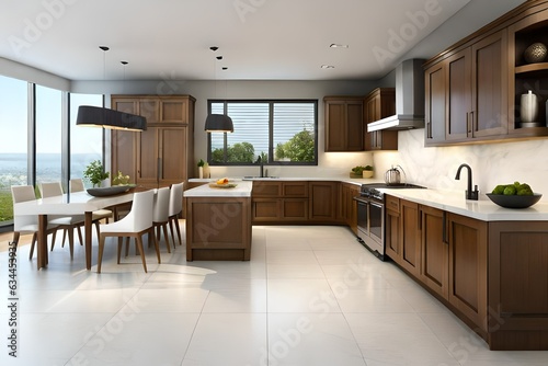 modern kitchen interior with kitchen