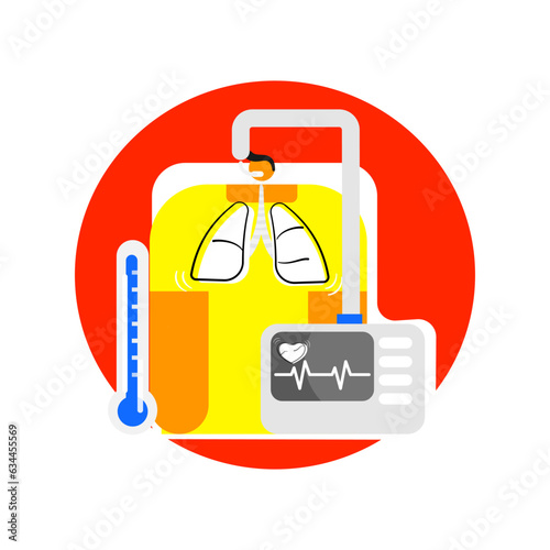 Cartoon character of post cardiac arrest care.