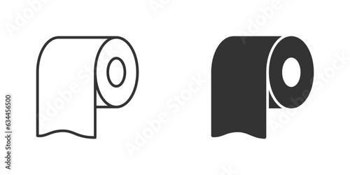 Toilet paper roll icon. Vector illustration.