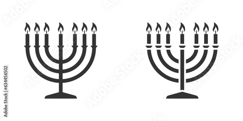 Menorah simple icon. Vector illustration.