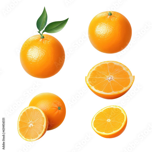 A group of oranges alone against black