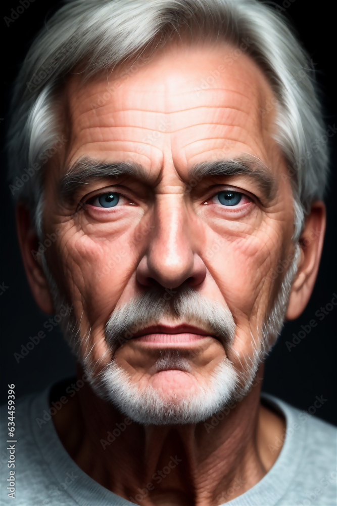 Portrait of a old man. High detailed old man illustration. Portrait of a old man. High detailed old man illustration.