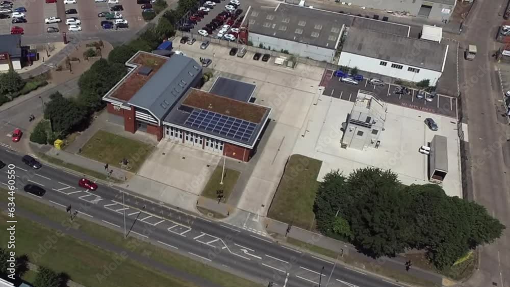 aerial view of north Hull fire station. Clough road, Kingston upon Hull aerial view of north Hull fire station. Clough road, Kingston upon Hull