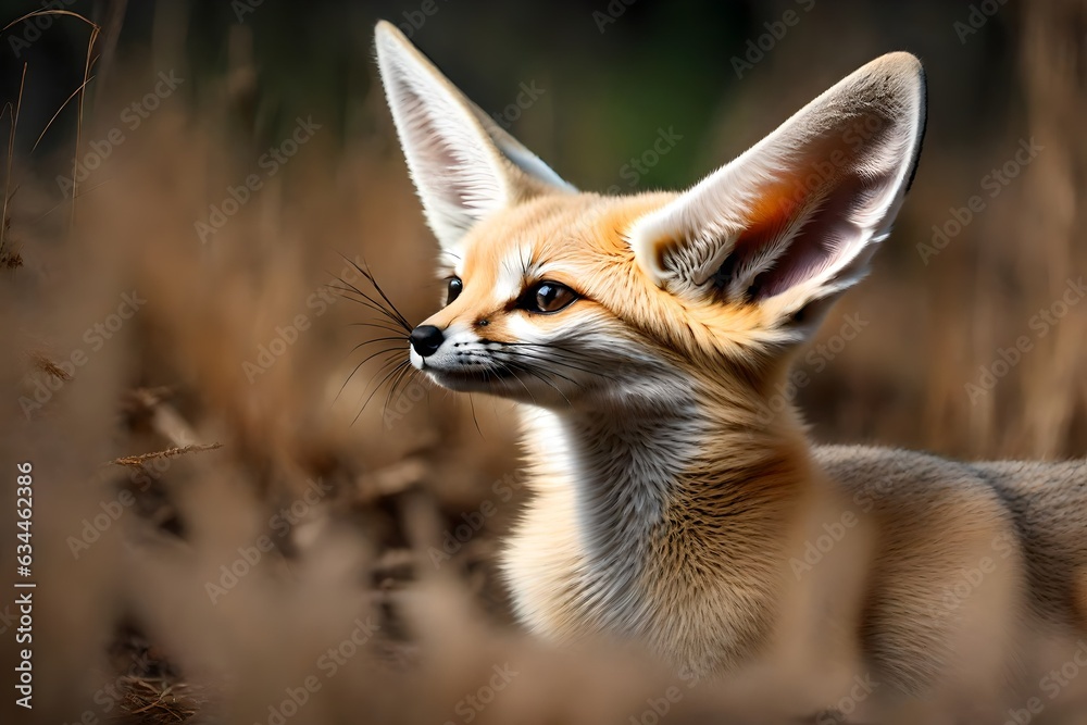 Obraz premium close up of a red fox in the wild ai generated