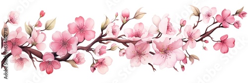 Blush Pink Flowers  Watercolor Art
