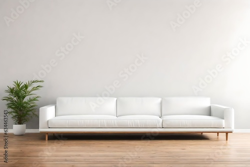 stunning view of white sofa with white background ai generated 