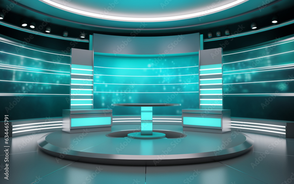 3D Virtual TV Studio News, Backdrop For TV Shows .TV On Wall.3D Virtual News Studio Background,3d illustration 3D Virtual TV Studio News, Backdrop For TV Shows .TV On Wall.3D Virtual News Studio Background,3d illustration