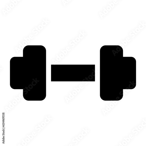 Dumbbell black silhouette icon vector illustration