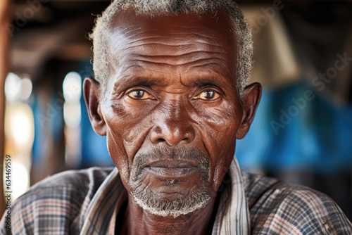 Portrait of old black man
