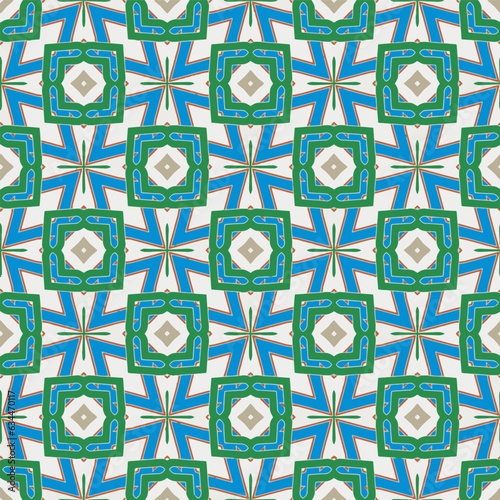 Ornament in ethnic style.Seamless pattern with abstract shapes. Repeat design for fashion, textile design,  on wall paper, wrapping paper, fabrics and home decor.