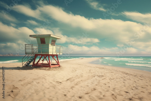 Lifeguard tower on the beach © happy_finch