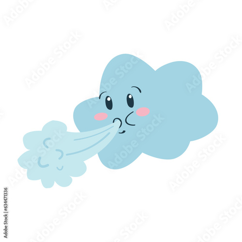 Children's television broadcast items with temperature and precipitation forecast Vector illustration.