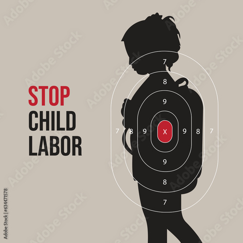 World Day Against Child Labor, Stop Child Labor, Anti child Labor Day, Vector illustration, anti-child exploitation campaign, poster, banner, India, Asia, June 12