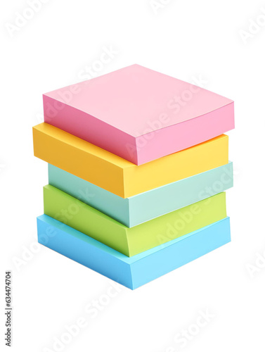 stack of colorful sticky notes photo