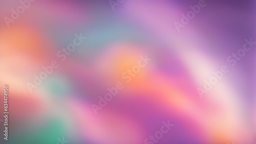 Y2K abstract background with bokeh. Orange, pink, purple & green gradients, smooth noise colourful waves, energy light, copyspace