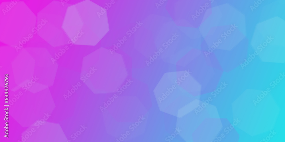 pink blue gradient with geometric shapes illustration