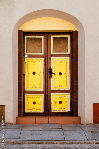 Ornate colored door
