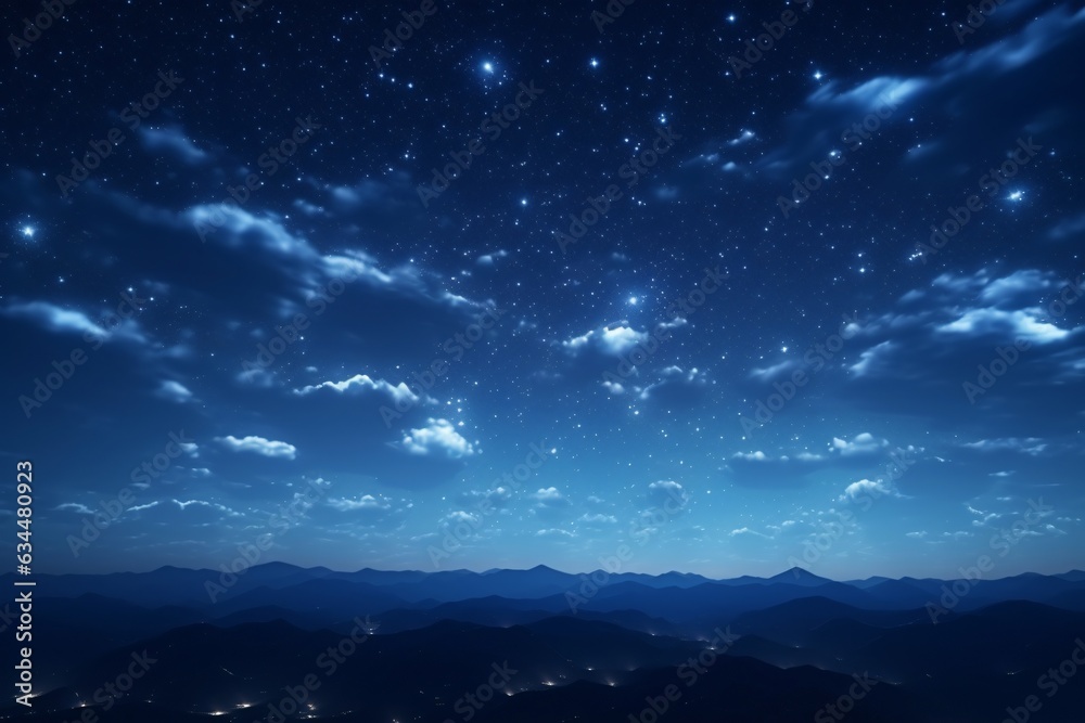 Starry sky at night