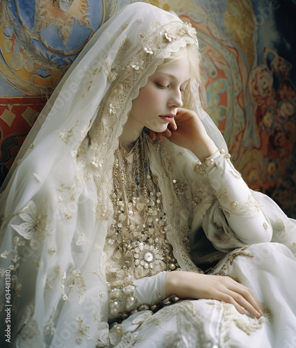 Young beautiful woman in harem, Eastern fairytale