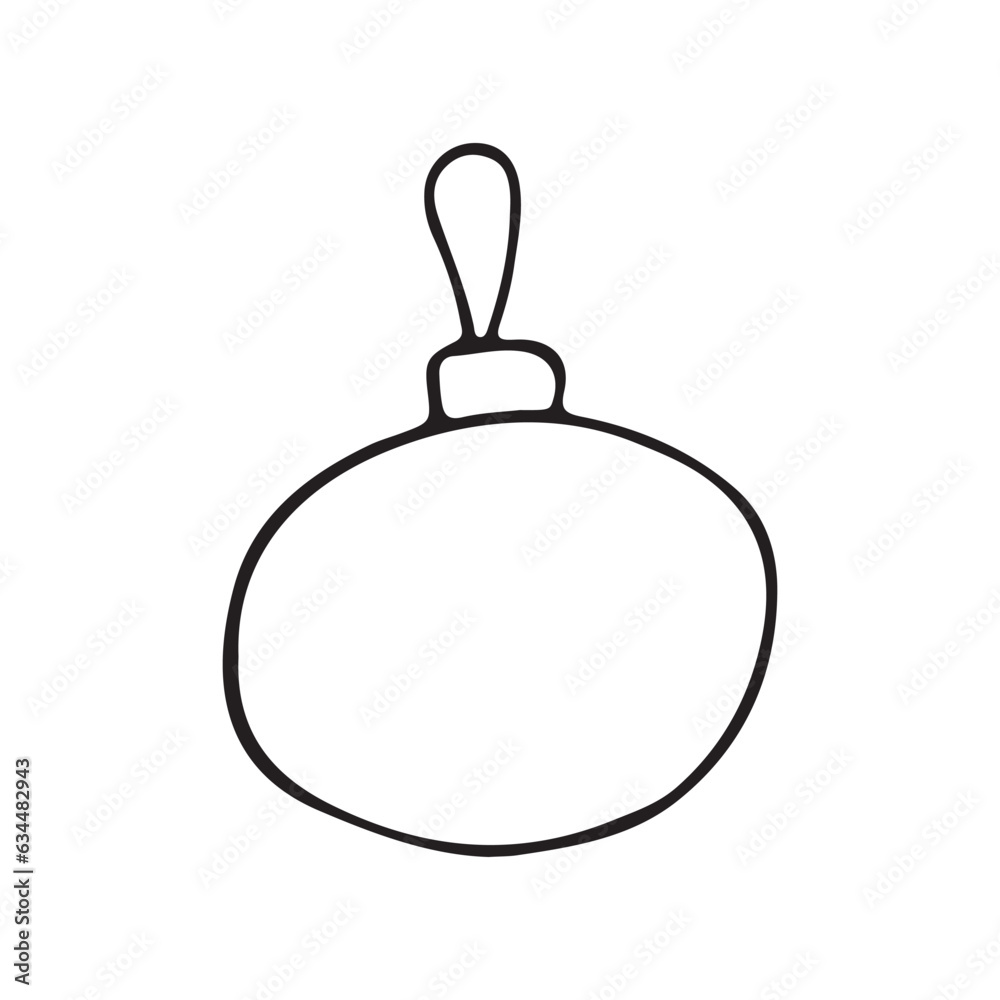 Fototapeta premium blue Xmas ornaments Glass ball. oblong Christmas tree decoration. vector illustration