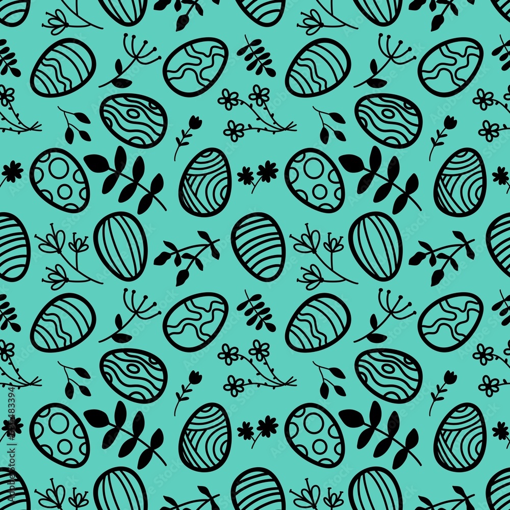 Easter eggs seamless cartoon stripes and polka dots pattern for fabrics and wrapping paper and kids clothes print Easter eggs seamless cartoon stripes and polka dots pattern for fabrics and wrapping paper and kids clothes print