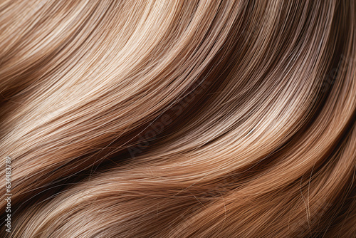 Smooth blonde woman hair close-up texture background