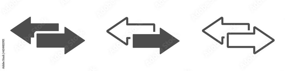 Trendy double arrow flat graphic vector icons Trendy double arrow flat graphic vector icons