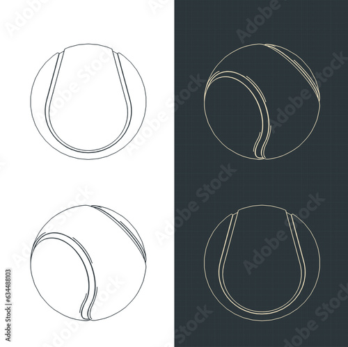 Tennis ball blueprints