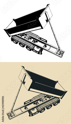 Tipper semi trailer