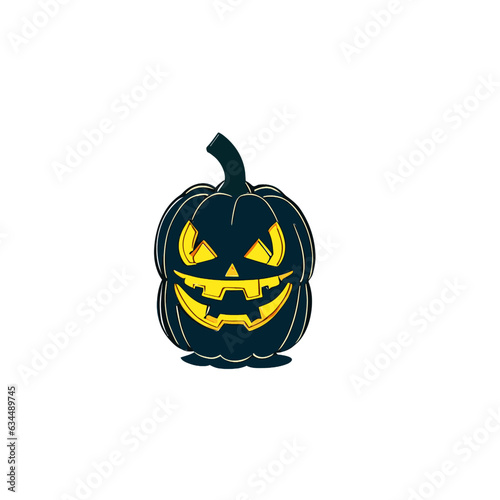 halloween pumpkin isolated on white