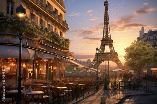 Golden Hour at a Parisian Café  © Lucija