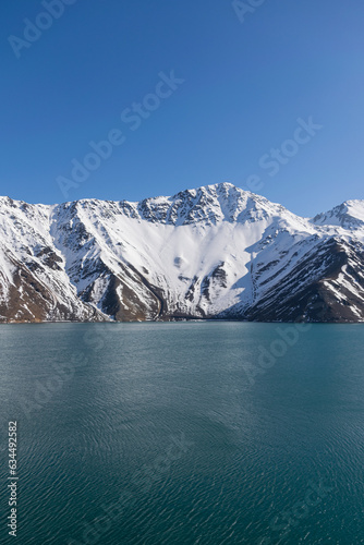 Snowy mountain and a long navy blue