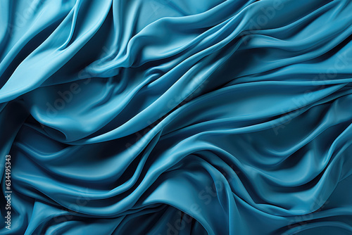 Abstract design background featuring a blue crumpled wrapping paper texture, perfect for creative mock-ups. Generative Ai.