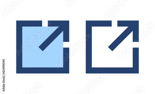 External link icon vector. link sign and symbol. hyperlink symbol