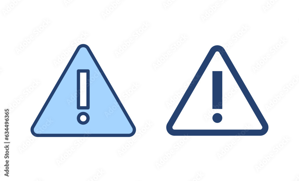 Exclamation danger icon vector. attention sign and symbol. attention sign Exclamation danger icon vector. attention sign and symbol. attention sign