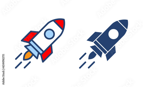 Rocket icon vector. Startup sign and symbol. rocket launcher icon
