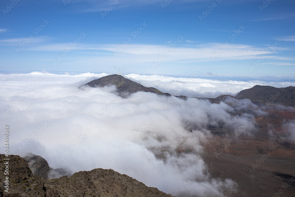 Clouds over mountain