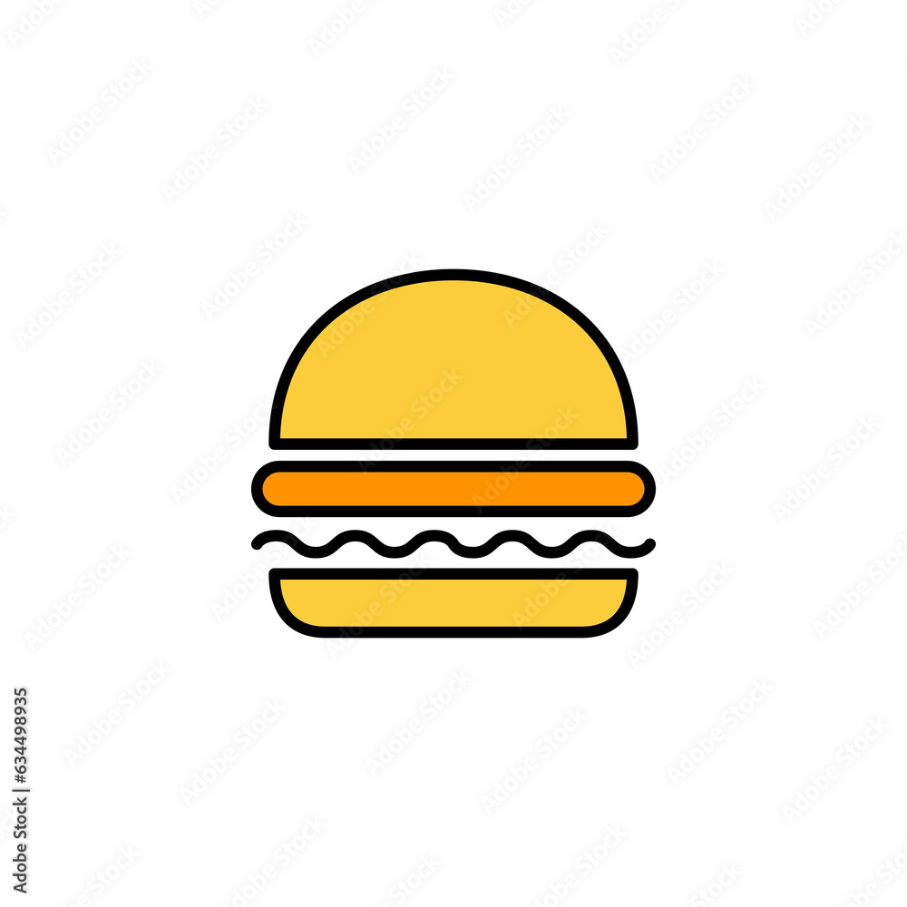Fototapeta premium Burger icon vector for web and mobile app. burger sign and symbol. hamburger