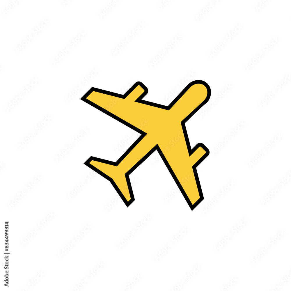 Plane icon vector for web and mobile app. Airplane sign and symbol. Flight transport symbol. Travel sign. aeroplane