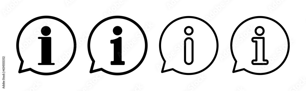 Info sign icon set illustration. about us sign and symbol. Faq icon Info sign icon set illustration. about us sign and symbol. Faq icon