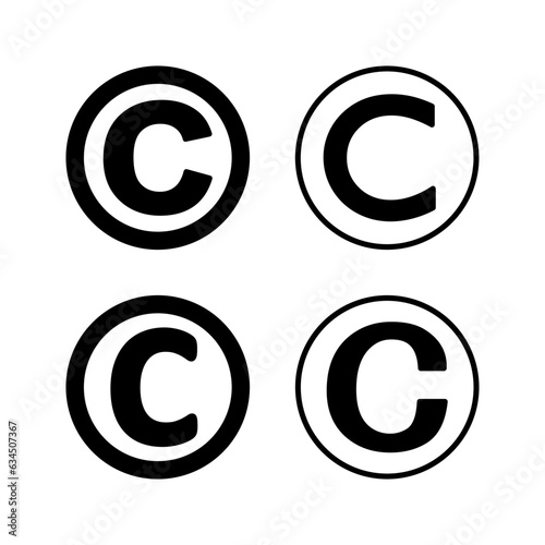 Copyright icon vector. copyright symbol