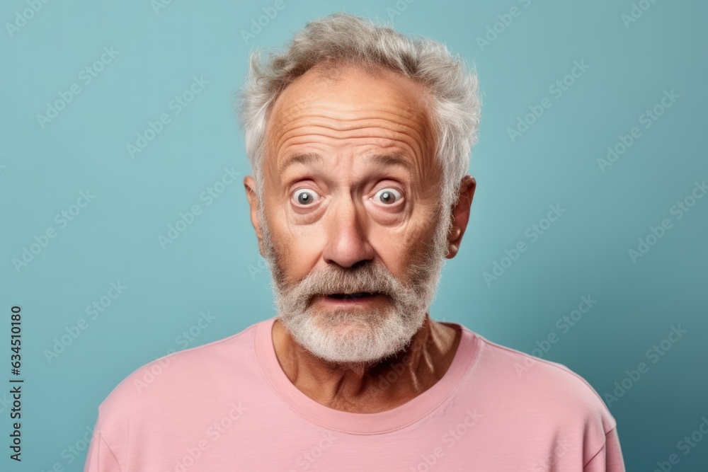 Face Expression Portrait of a Fictional Man in Casual Clothes Isolated on a Colored Background. Generative AI. Face Expression Portrait of a Fictional Man in Casual Clothes Isolated on a Colored Background. Generative AI.